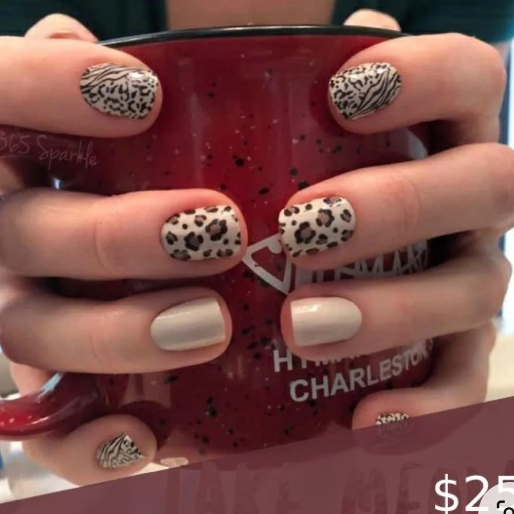 *Retired* Color Street: Take Meowt (petite) |  Leopard Print Tiger Animal Beige - Picture 2 of 10